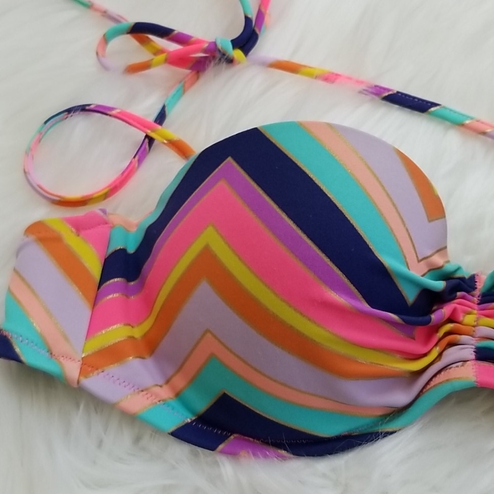 Victoria Secrets Multicolore Chevron bikini top